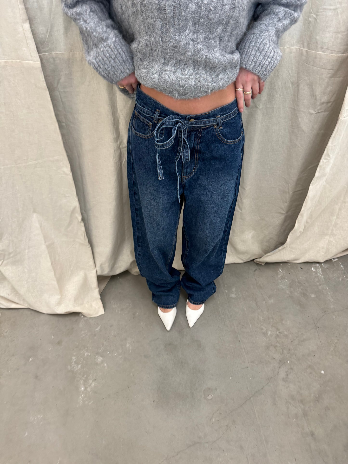 Amara Tie-Belt Jeans