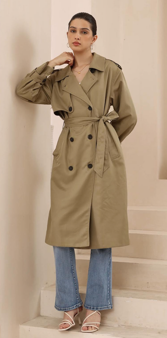 JULIETTE TRENCH COAT - khaki