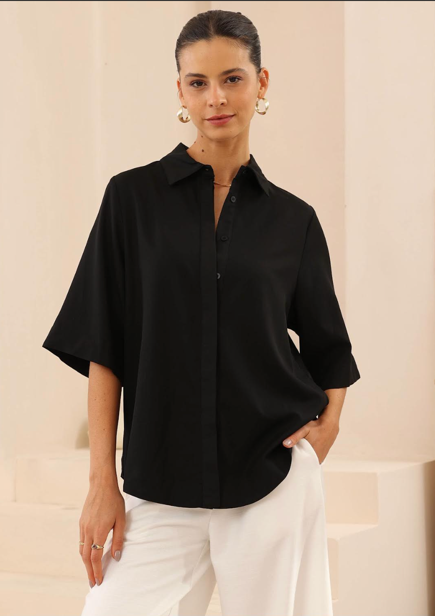 Lila Black Shirt