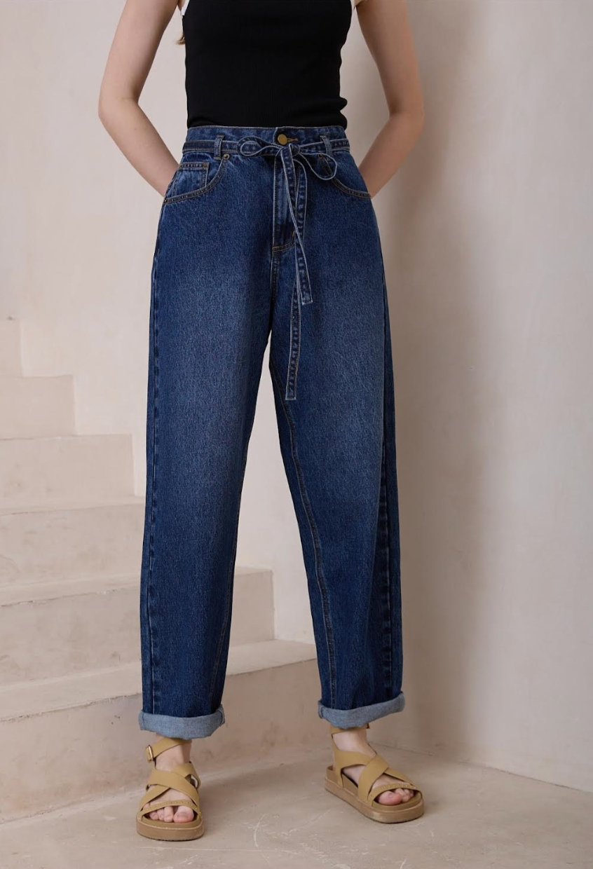 Amara Tie-Belt Jeans