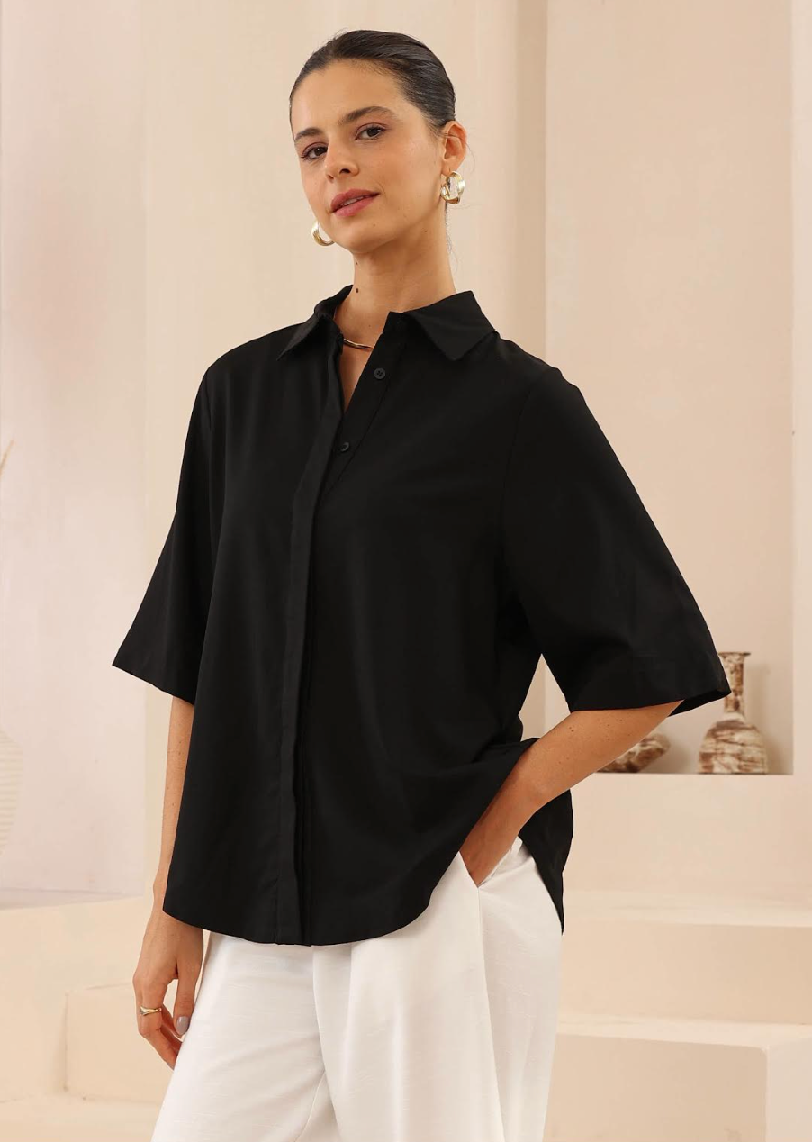 Lila Black Shirt