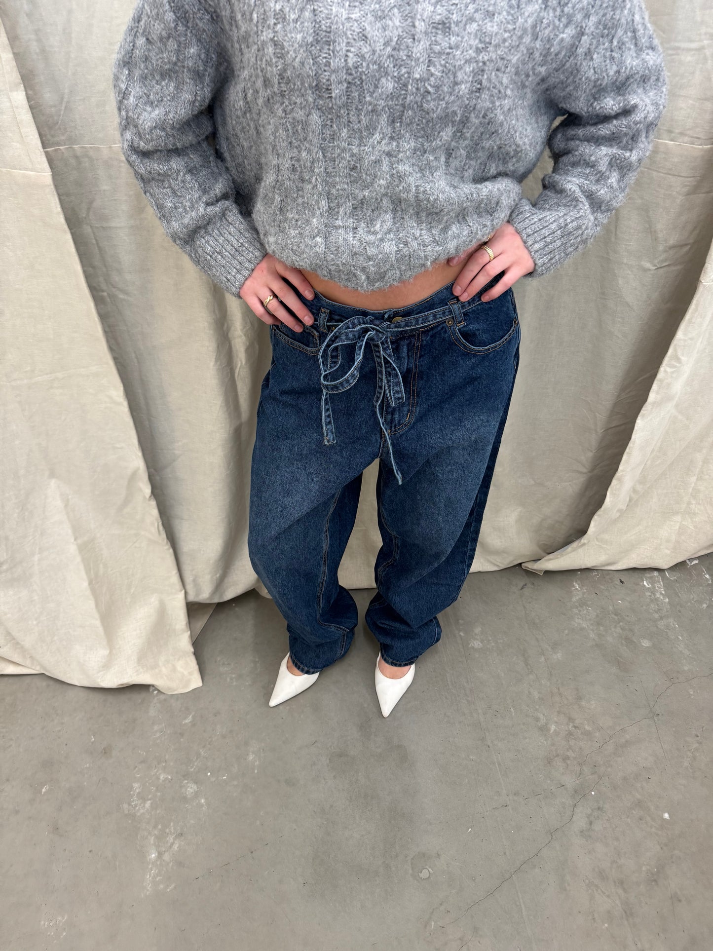 Amara Tie-Belt Jeans