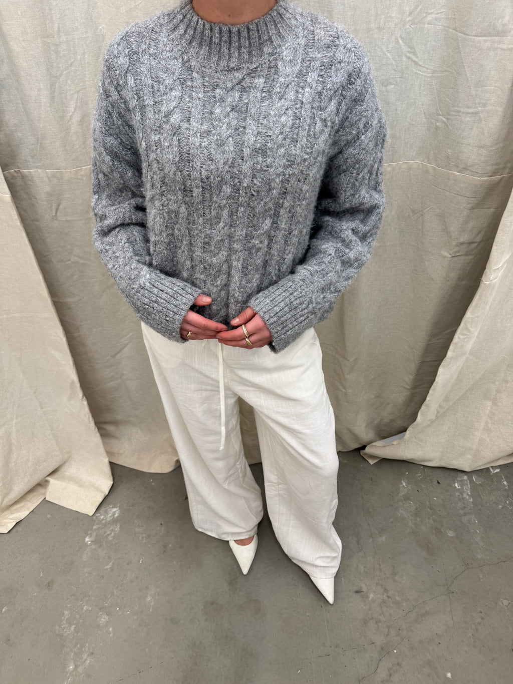Kate Linen Pants - White