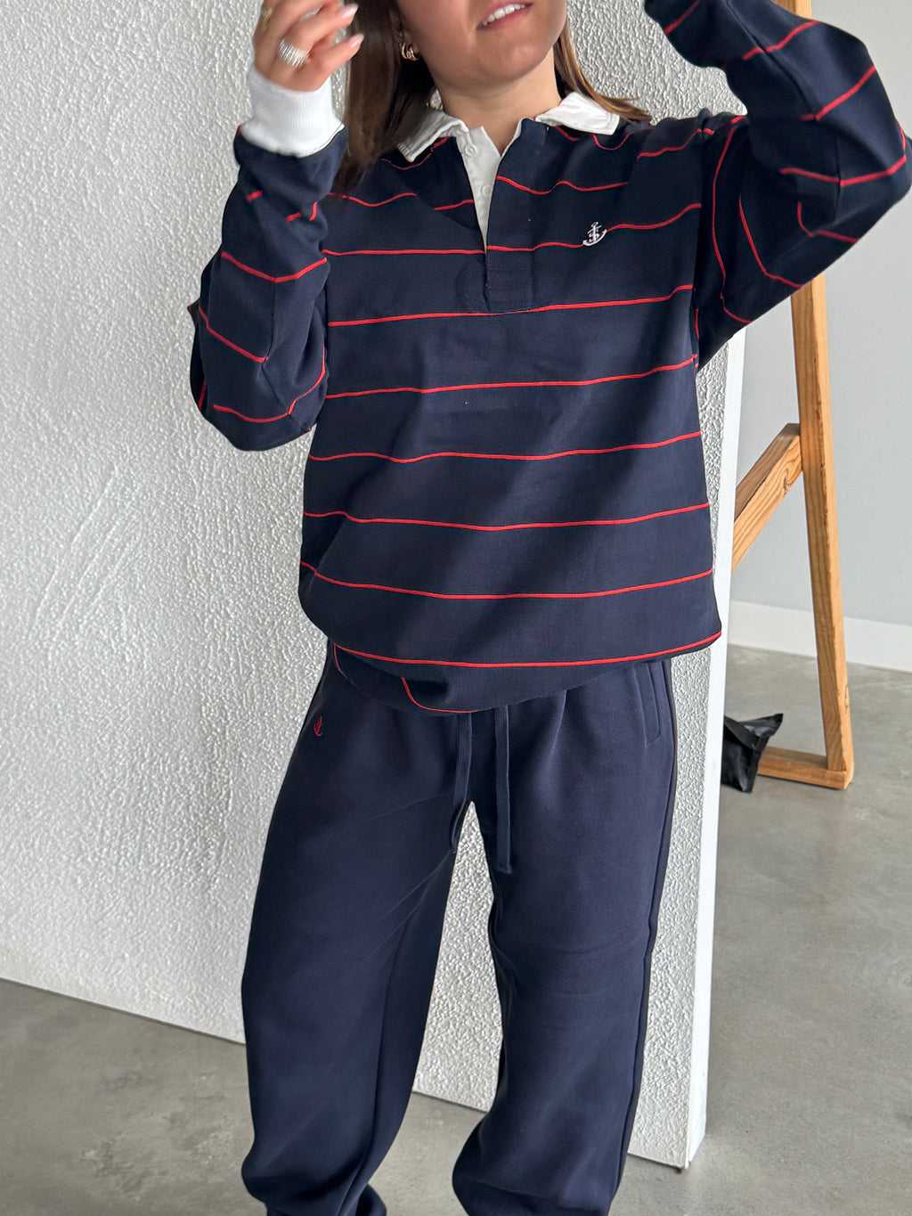 ORIGINAL RUGBY- navy with red panel