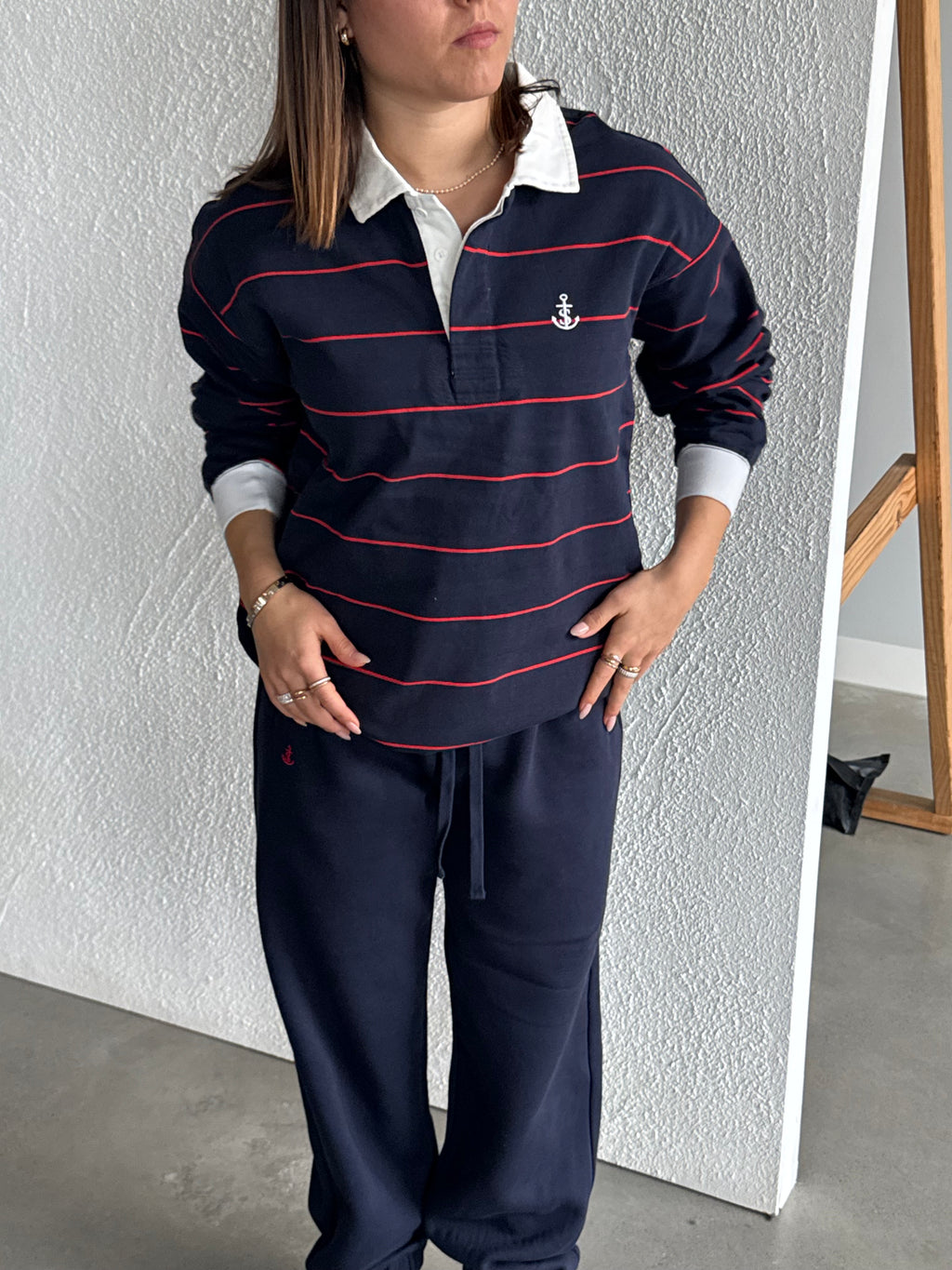 ORIGINAL RUGBY- navy with red panel