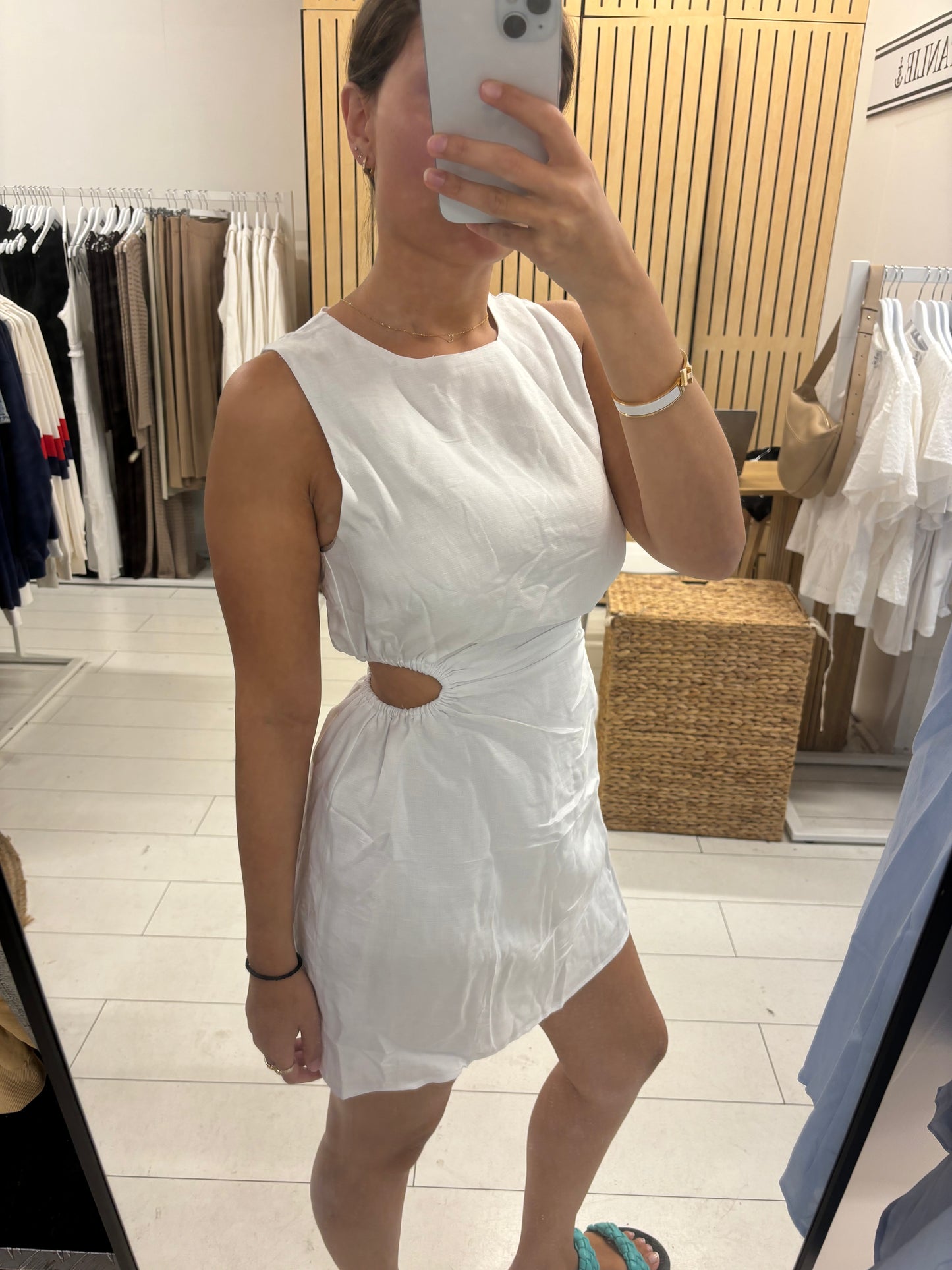 Selina Mini Dress - white