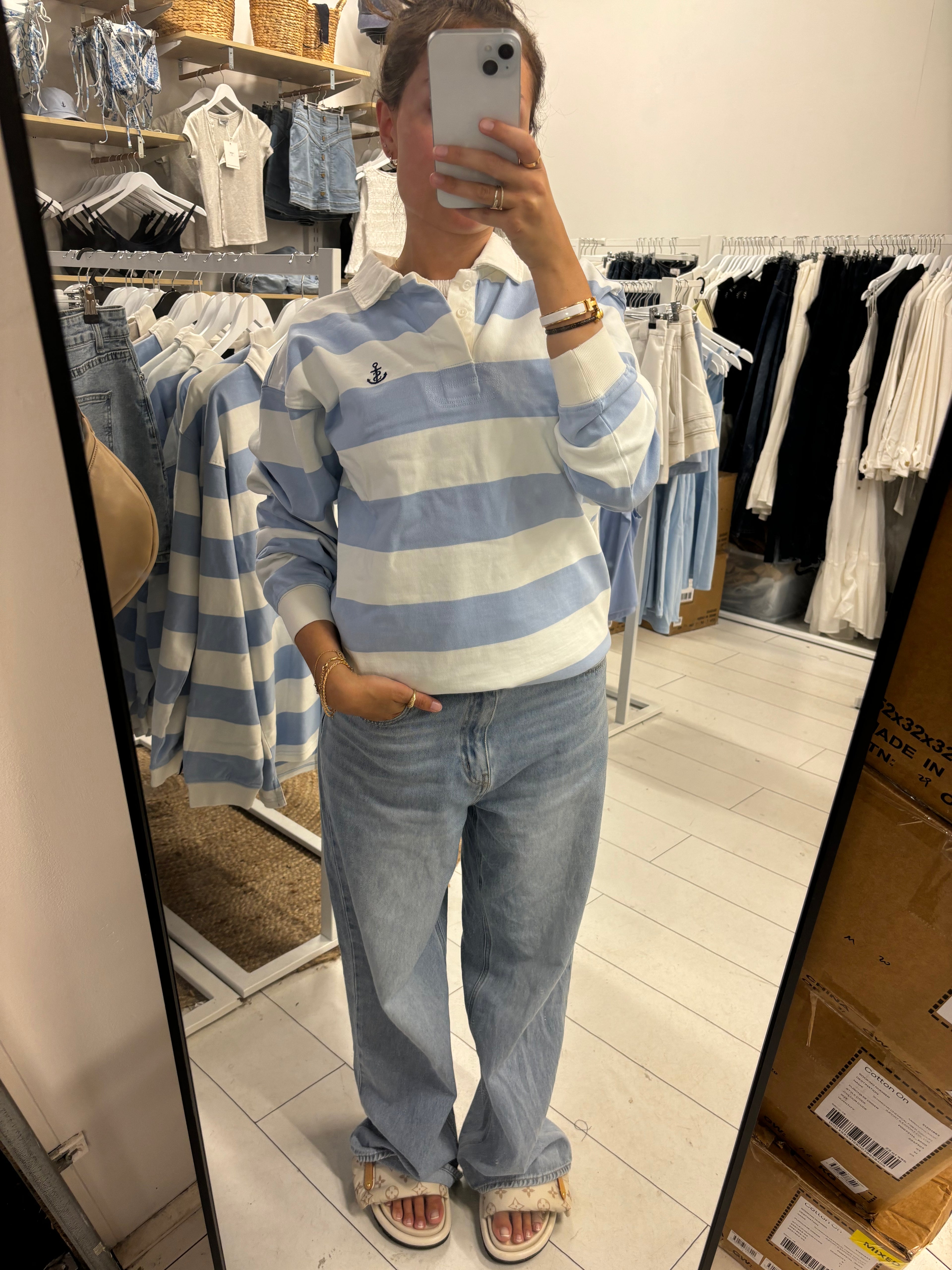 ORIGINAL RUGBY- blue and white