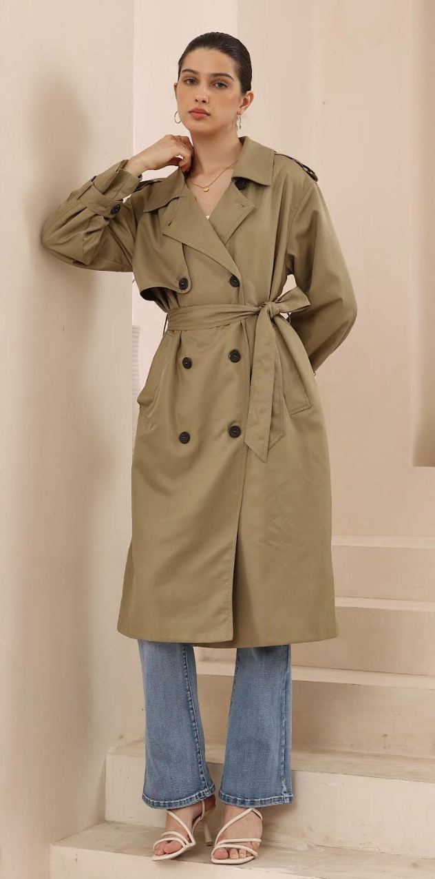 Juliette Trench Coat - Khaki