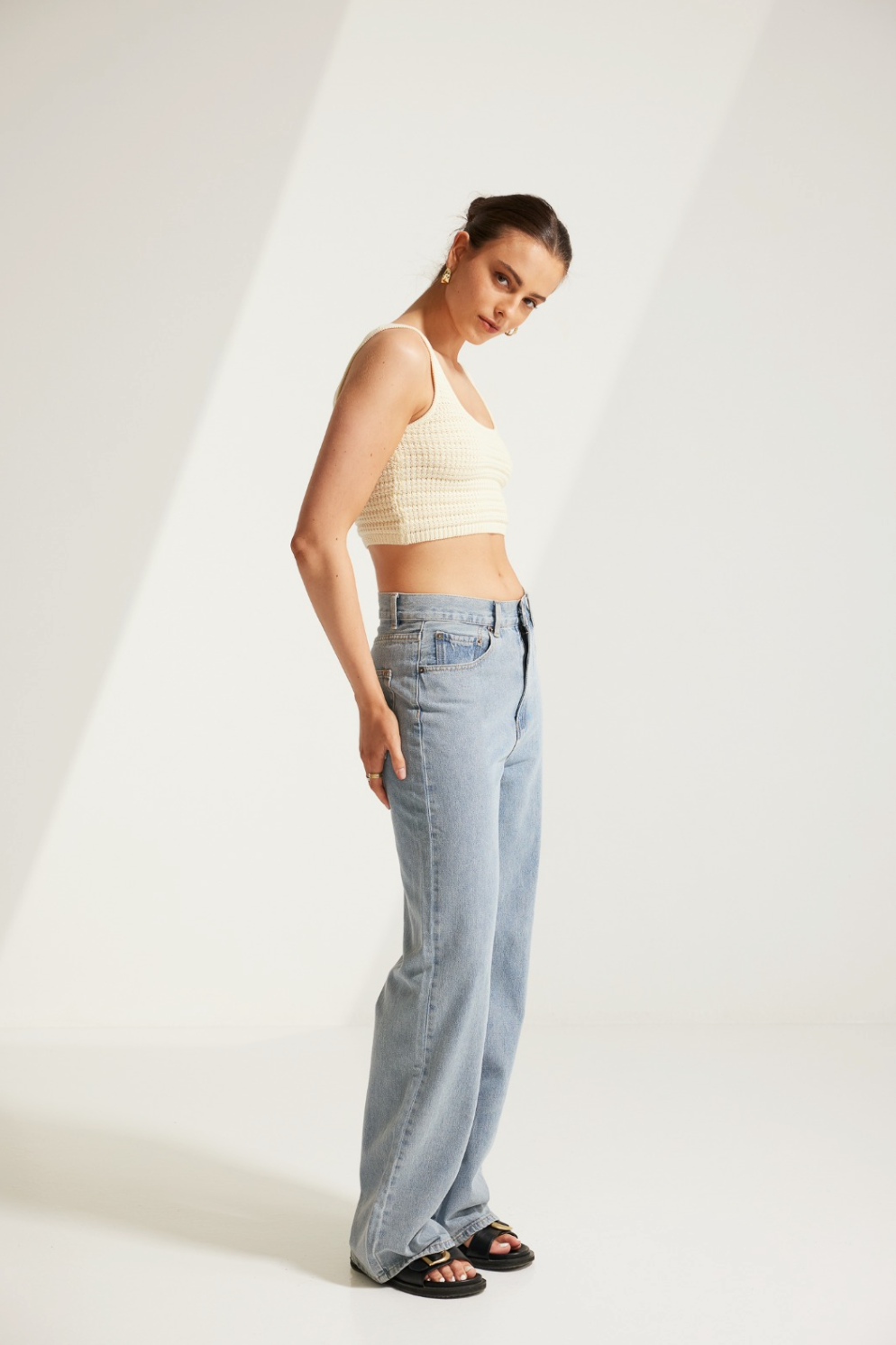 Audrey Straight Leg Jeans - Pale Blue