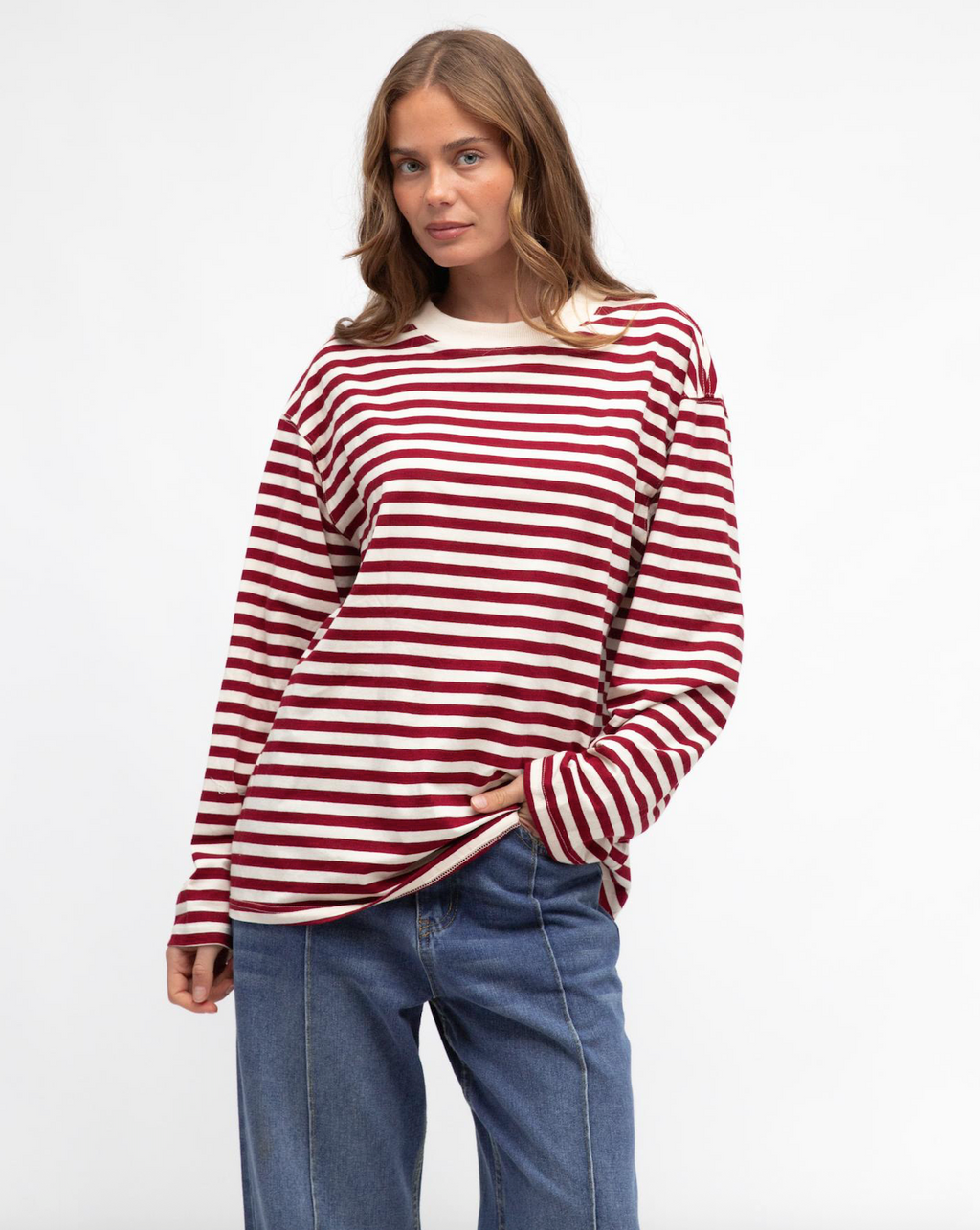 Miley Long-Sleeve Top - Red Stripe