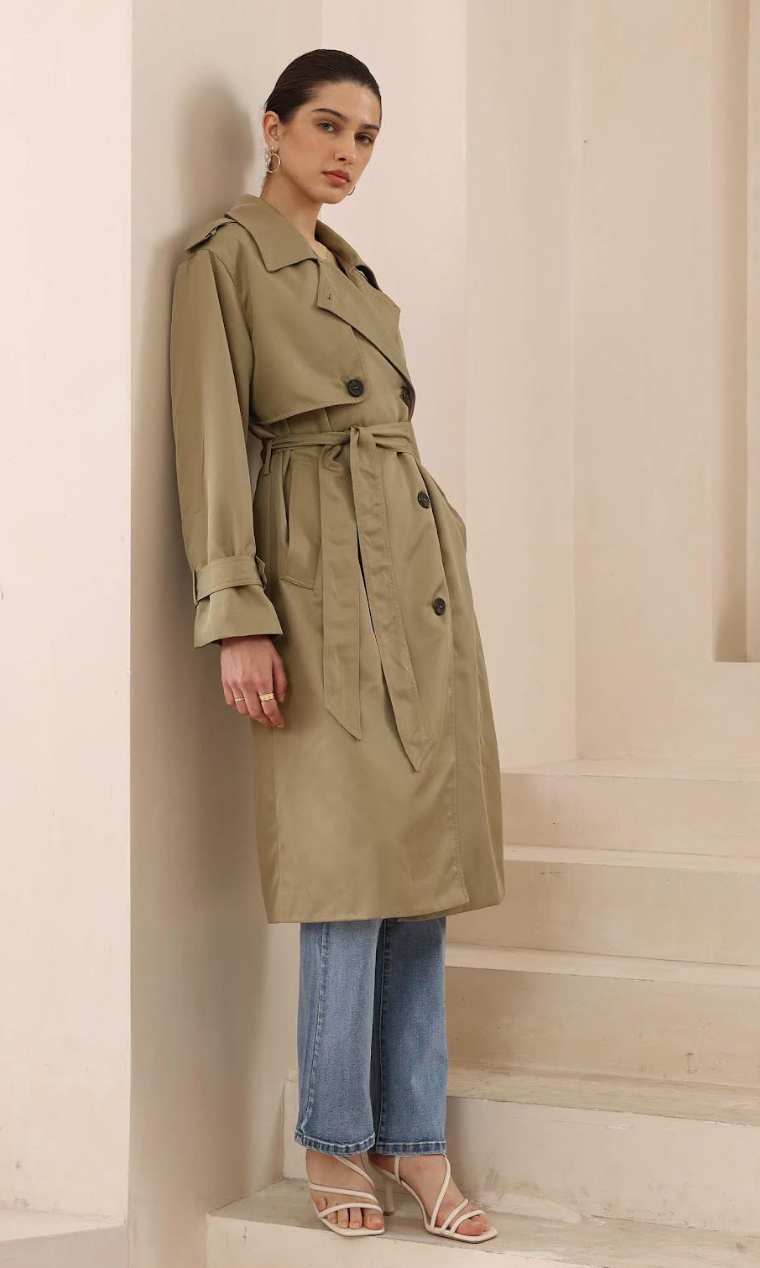 Juliette Trench Coat - Khaki