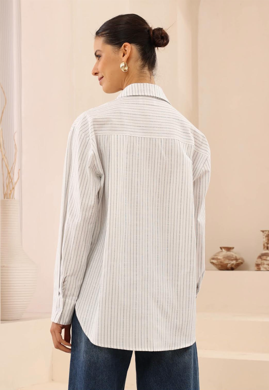 Sophie Shirt - Striped Blue