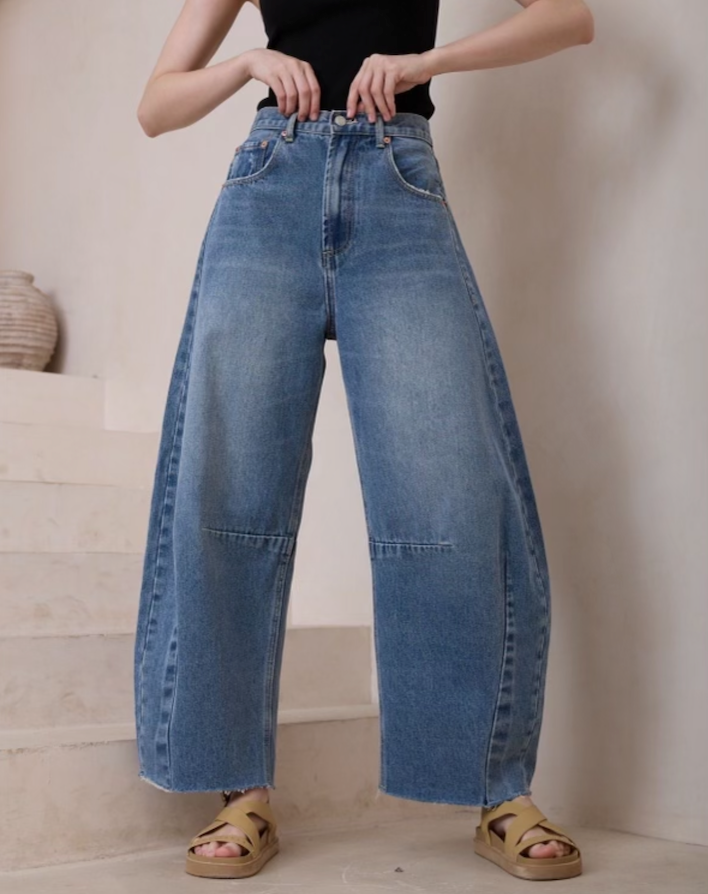Luna Barrel Jeans - Vintage Blue