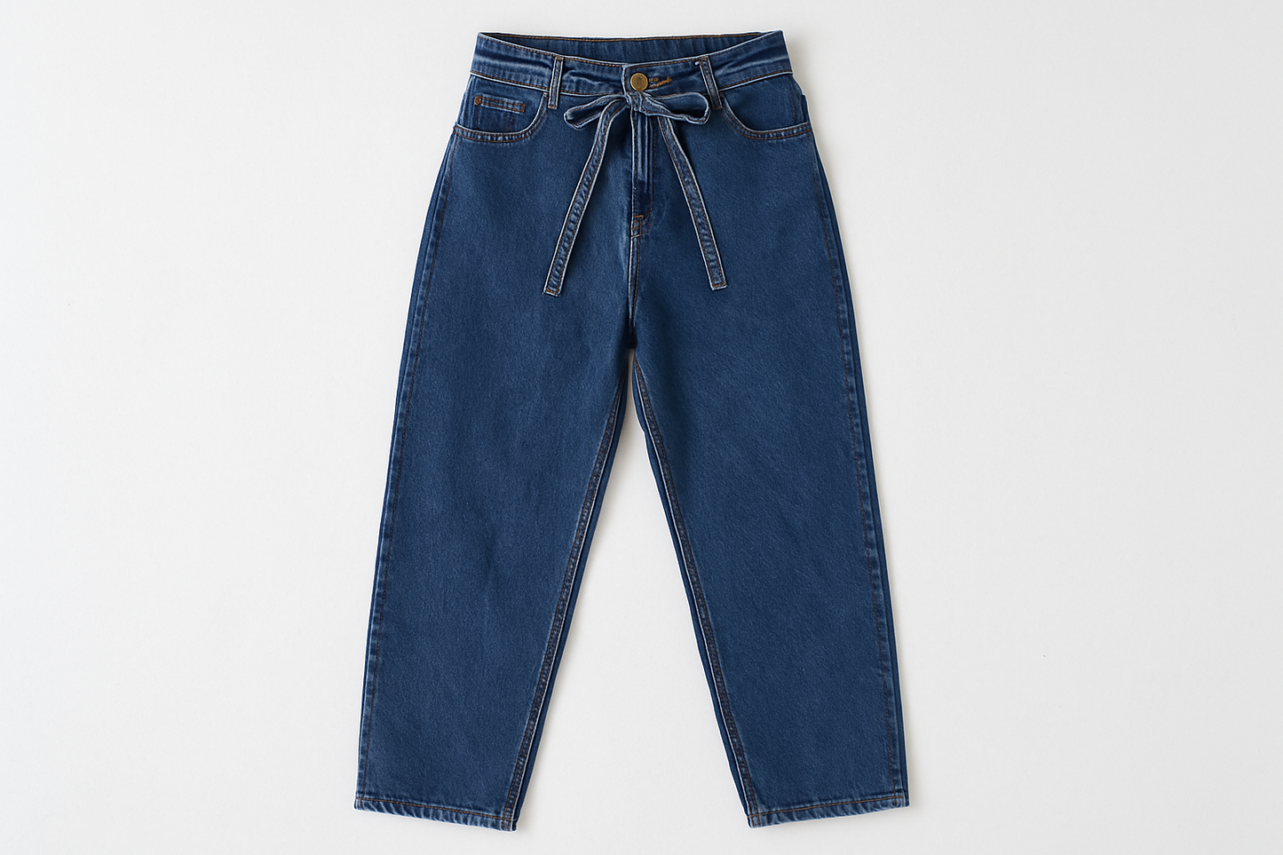 Generated Amara Tie-Belt Jeans Flat Lay