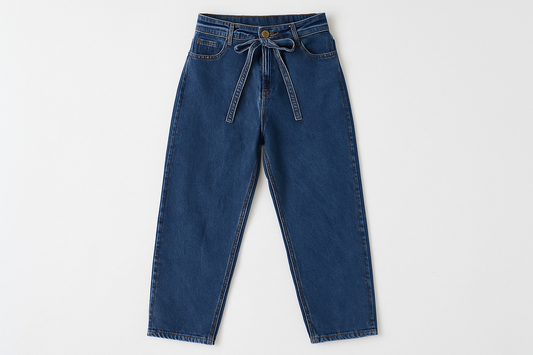 Generated Amara Tie-Belt Jeans Flat Lay