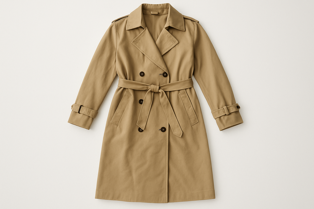 Generated Juliette Trench Coat Flat Lay