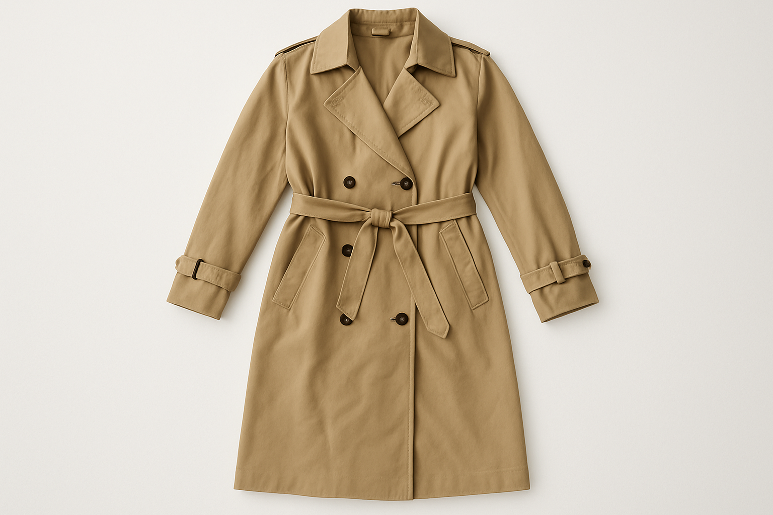 Generated Juliette Trench Coat Flat Lay