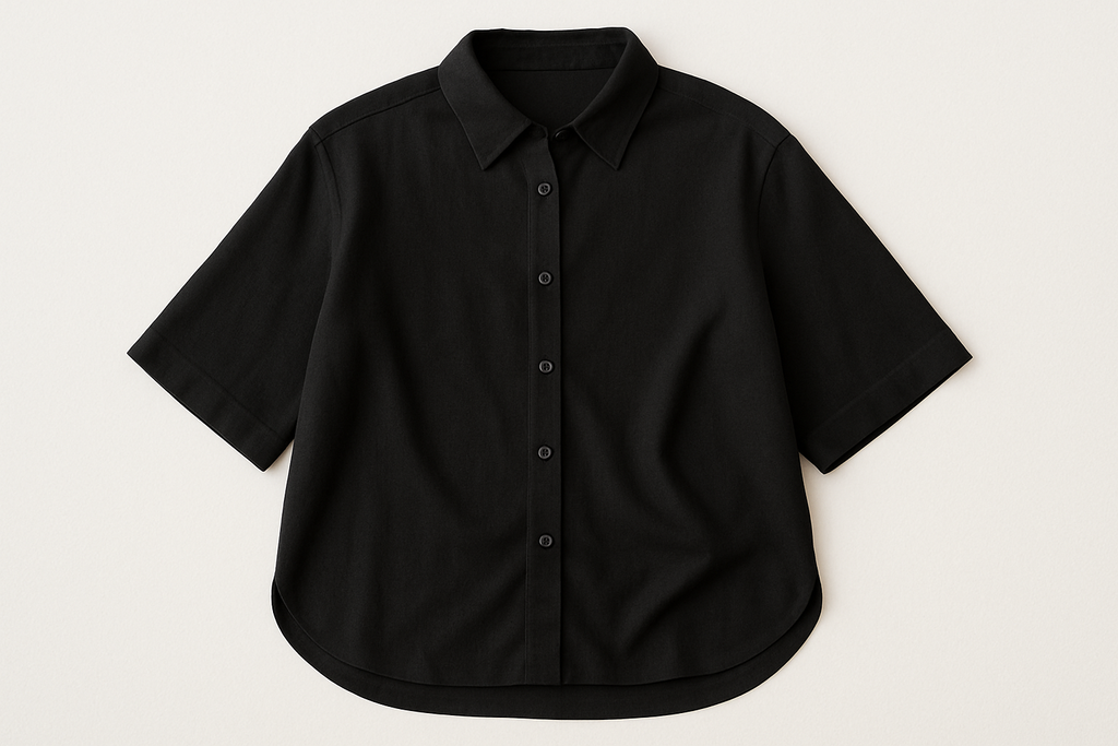 Generated Lila Black Shirt Flat Lay