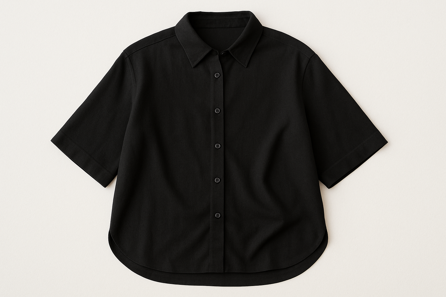 Generated Lila Black Shirt Flat Lay